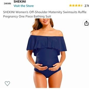 Maternity Swimsuit, Shekini Brand, Navy Blue, Size L